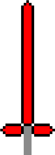 Red Lightsaber - Pixel (420x700), Png Download