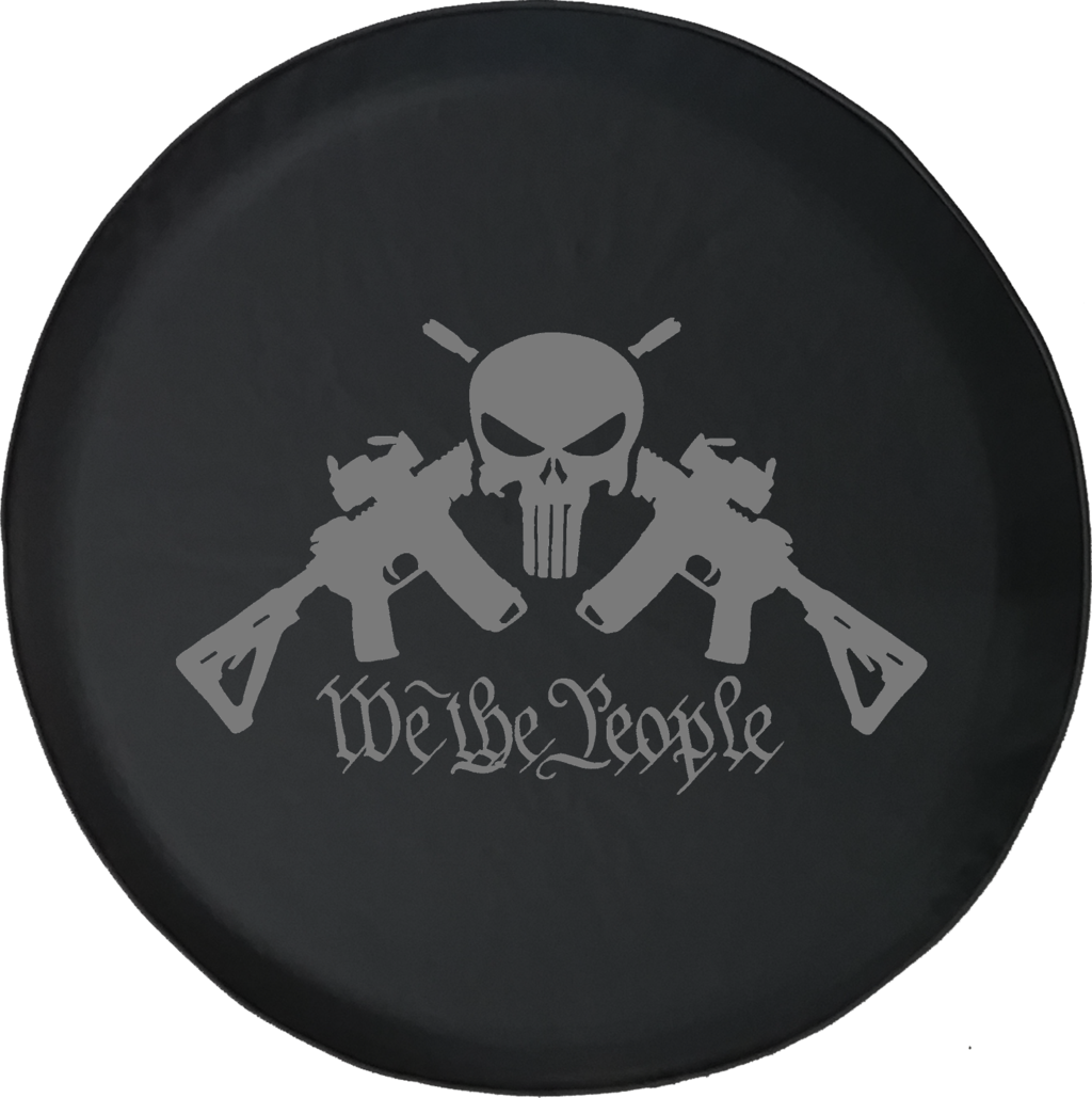 We The People Ar15 Punisher Skull Tactical Gun Rights - Punisher Spare Tire Cover (1024x1029), Png Download