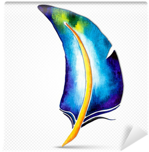 Vector Watercolor Feather Isolated Wall Mural • Pixers® - Watercolor Painting (400x400), Png Download