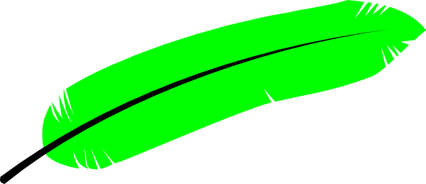 How To Set Use Green Feather Clipart (600x259), Png Download