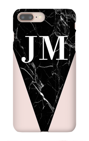 Personalised Pink X Black Marble Contrast Iphone 8 - Black Marble Background Pattern Wii Console Vinyl Decal (480x480), Png Download