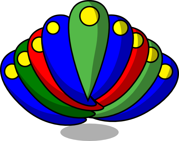 How To Set Use Peacock Feather Primary Colors Svg Vector (600x475), Png Download