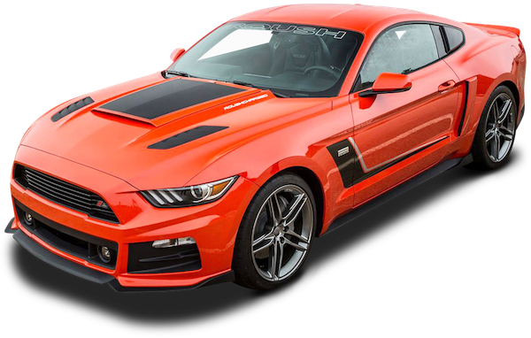 Pngpix Com Orange Roush Stage 3 Mustang Car - 2015 Mustang Roush Tvs (600x382), Png Download