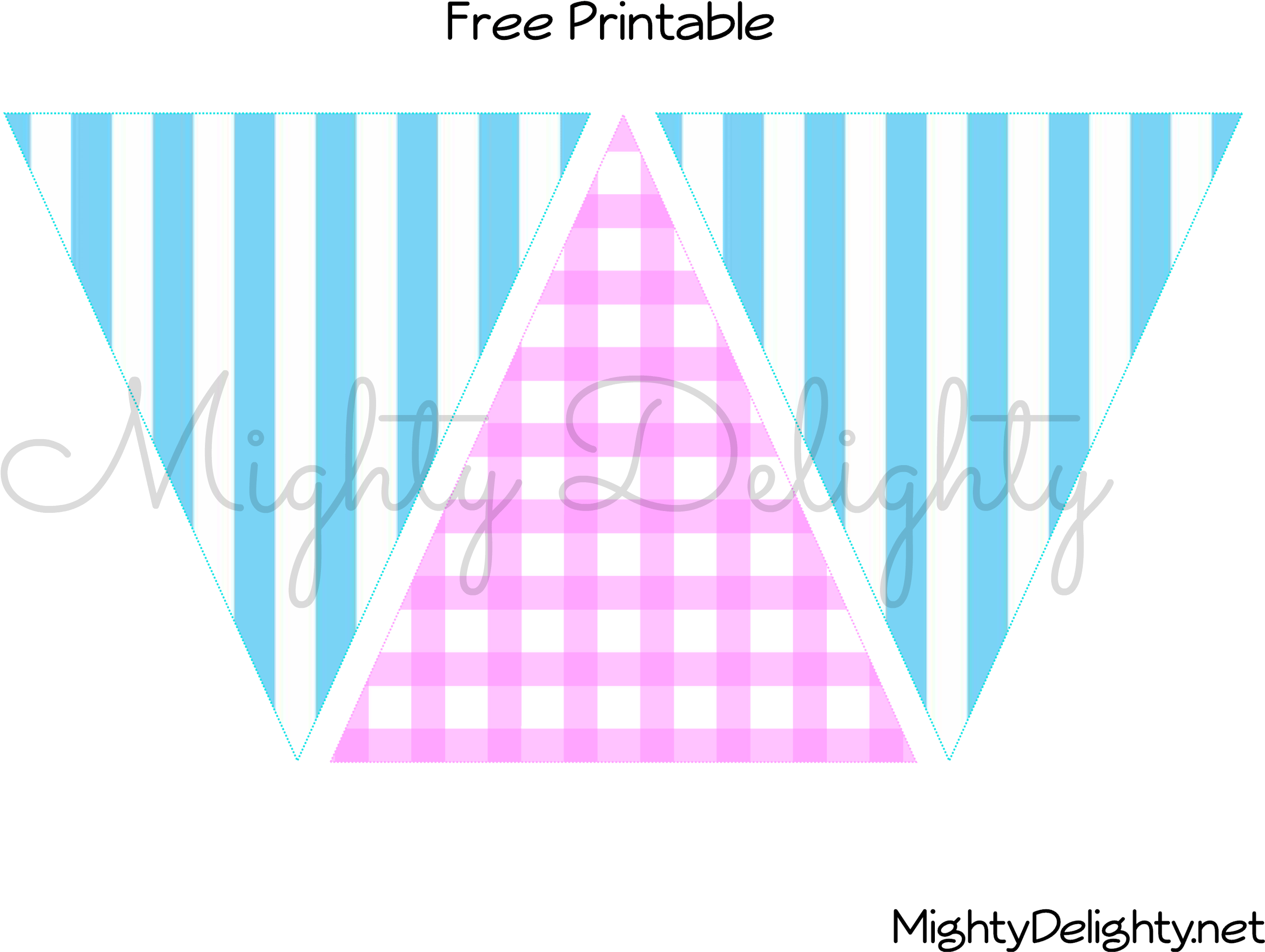 Lemonade Stand Bunting Water Mark Image - Triangle (3083x2381), Png Download