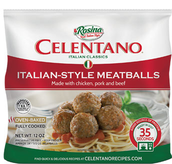 Celentano Italian Style Meatballs - Celentano Manicotti - 14 Oz (350x399), Png Download