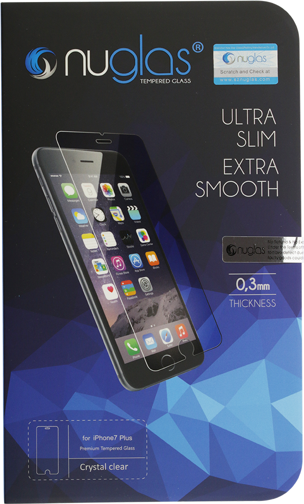 Nuglas Tempered Glass Screen Protector For Iphone 8 - Nuglas Tempered Glass Iphone 7 (1200x1200), Png Download
