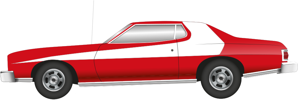 Starsky And Hutch Ford Gran Torino - Starsky And Hutch Transparent (1032x344), Png Download