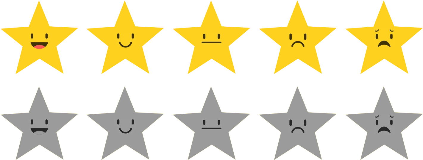 Star Rating Smiley - Typing Com Stars (1472x600), Png Download