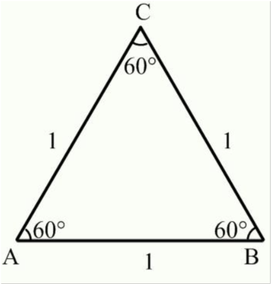 Equilateral Triangles Unit - Equilateral Triangle (420x438), Png Download
