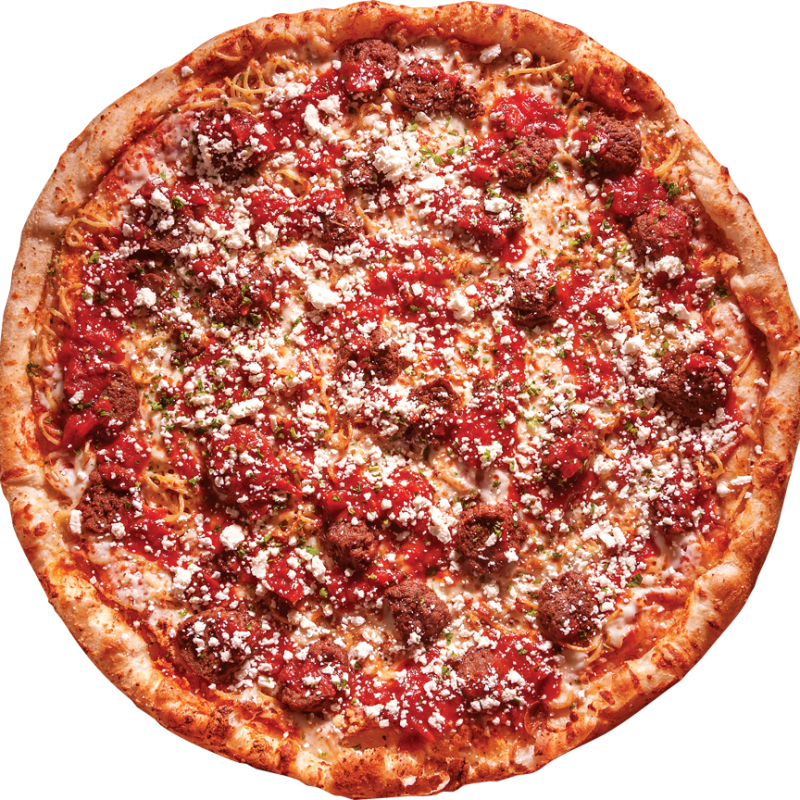 Spaghetti & Meatballs - Pizza (800x800), Png Download