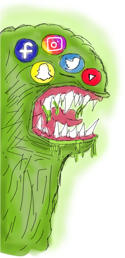 The Monster - Cartoon (480x900), Png Download