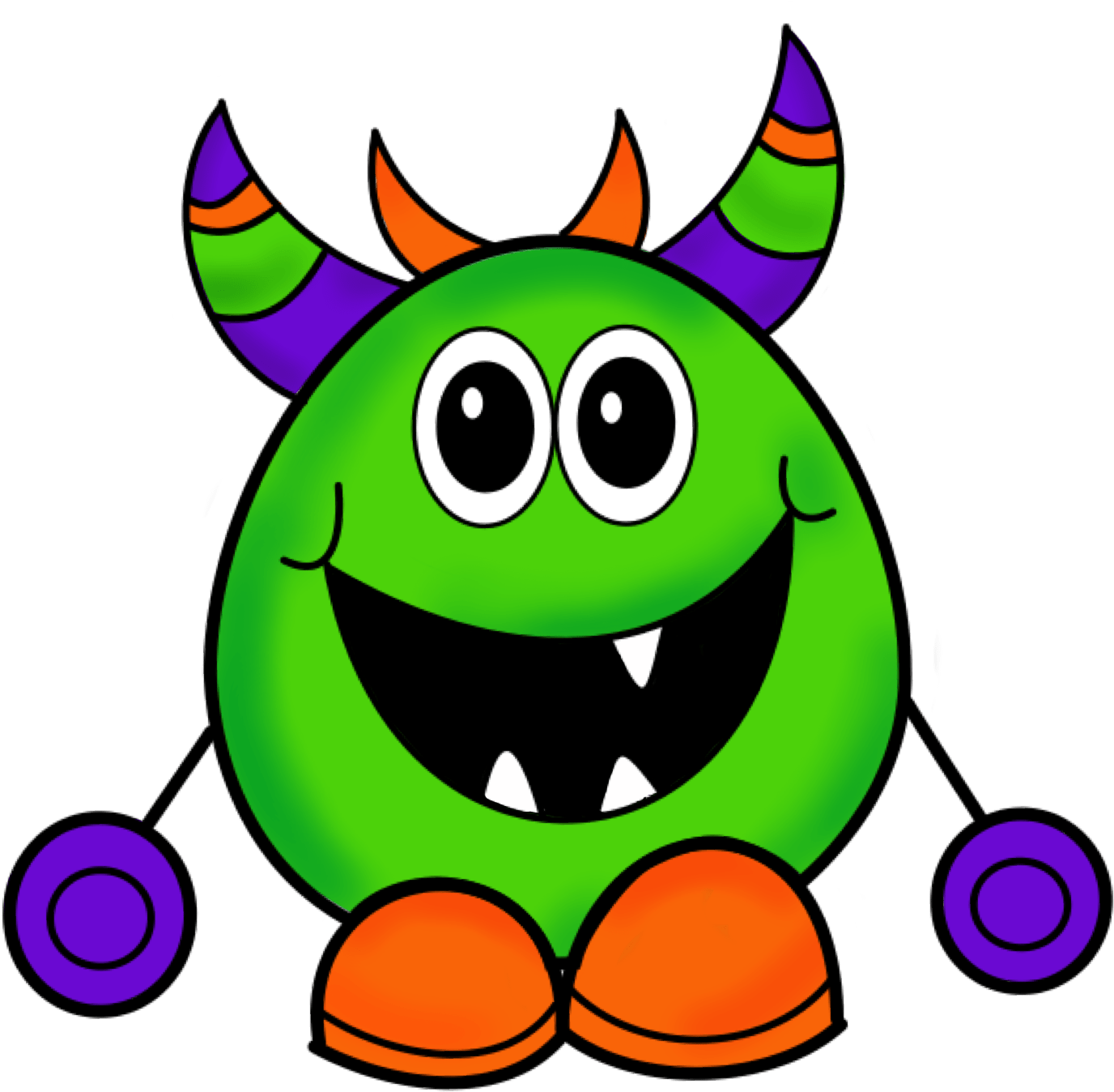 Cute Halloween Monster Clipart - Non Verbal Trick Or Treat (1400x1361), Png Download