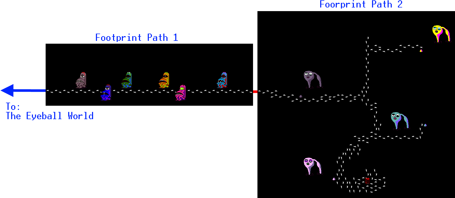 Footprint Path - Goppa Yume Nikki (1800x800), Png Download