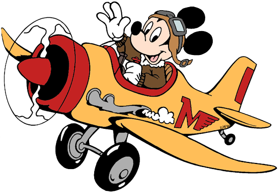 Mickey Mouse Clip Art 9 - Mickey Mouse Flying Clipart (546x381), Png Download