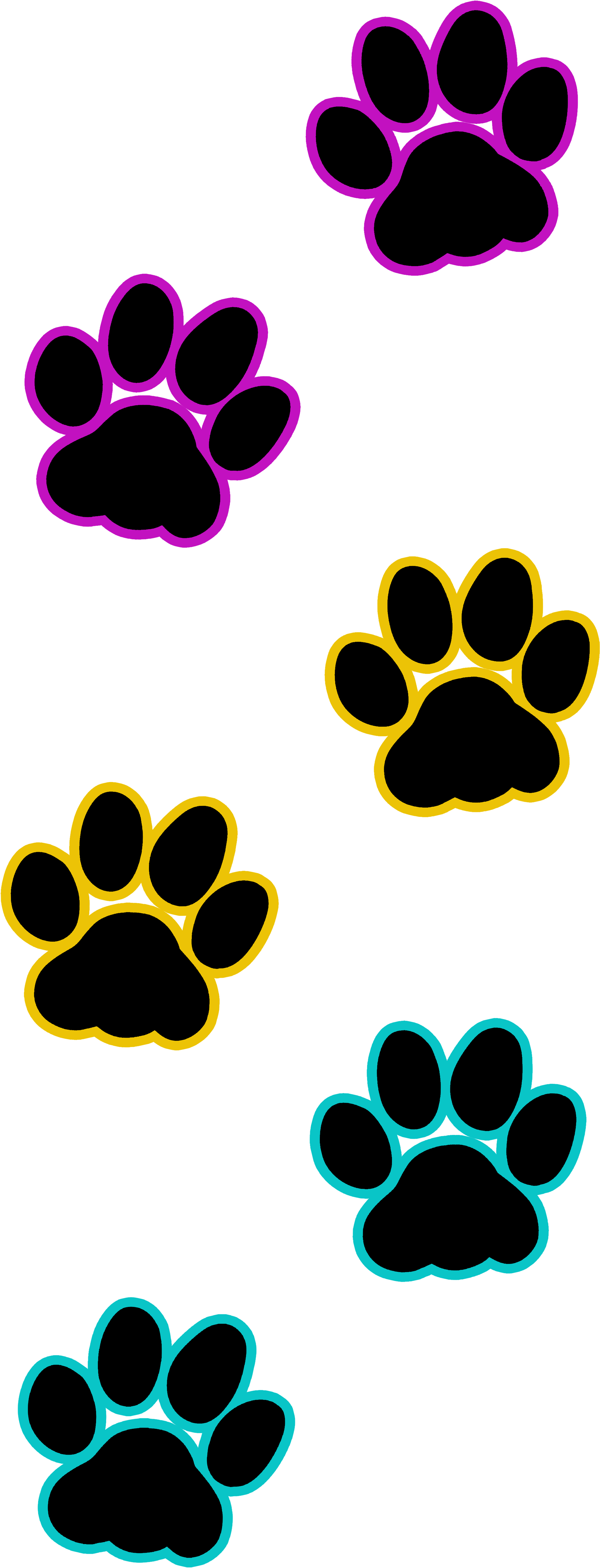 Cat Paw Print Pansexual - Cat Paws Print Purple (3600x4800), Png Download