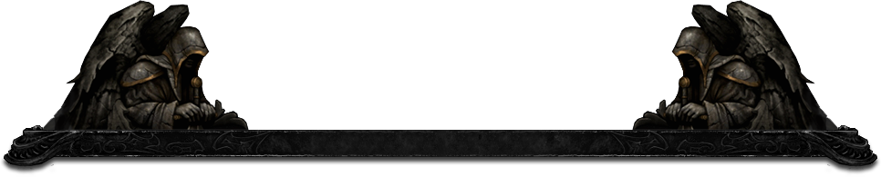 Gothic Statues - Graphics (966x195), Png Download