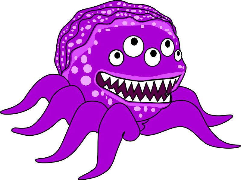 Monster Clip Art Clipart Free Microsoft - Creature Clip Art (800x597), Png Download