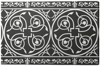Seamless Gothic Floral Vector Border With Fleur De - Design (400x400), Png Download