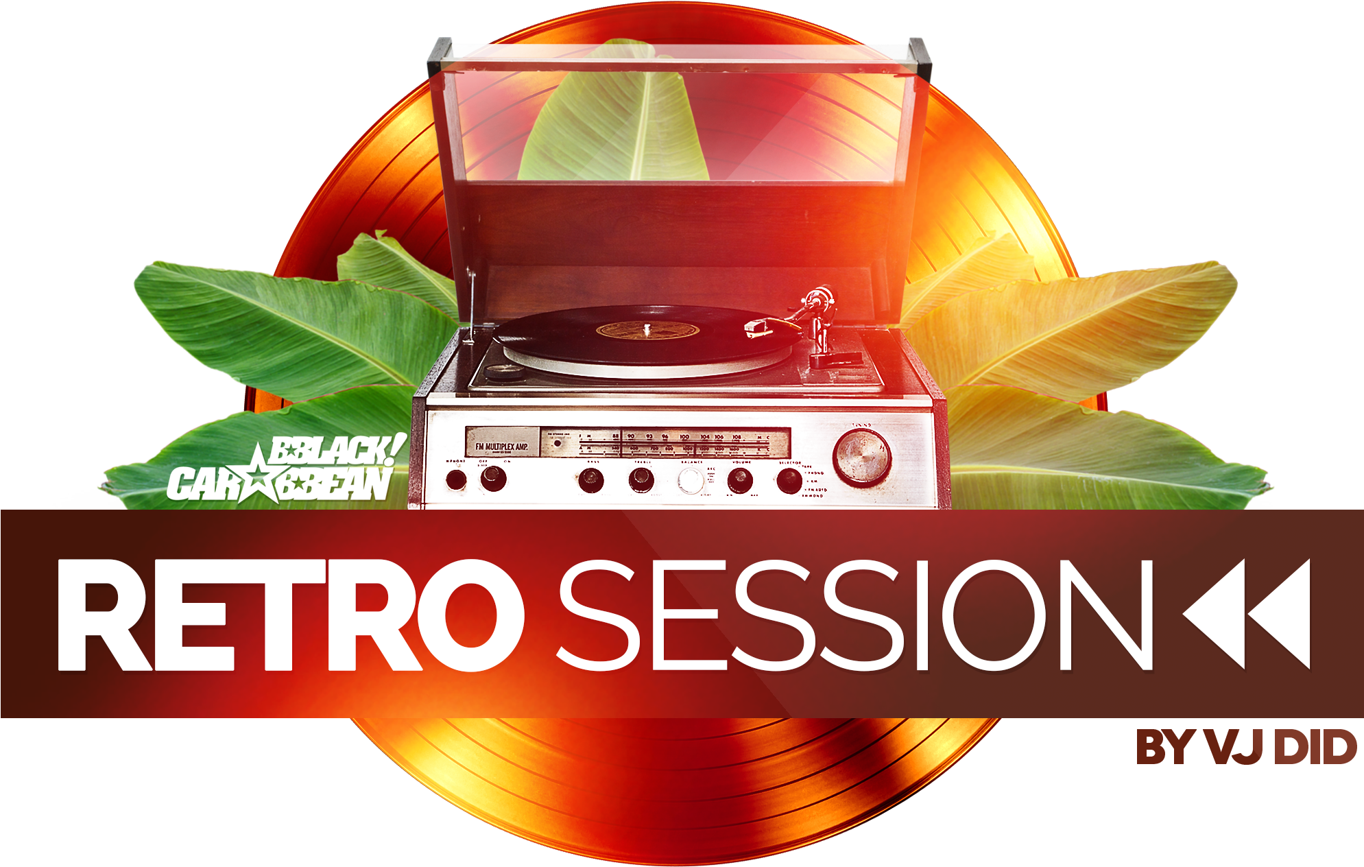 Logo Retro Session Bblack Caribbean (2362x1574), Png Download