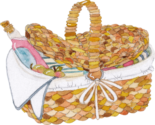 Picnic Baskets - Basket (600x485), Png Download