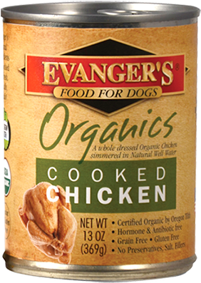 Evanger's Can Dog Food Cooked Chicken 13 Oz - Evanger's Evanger's Organic Turkey/potato Canned Dog (500x500), Png Download