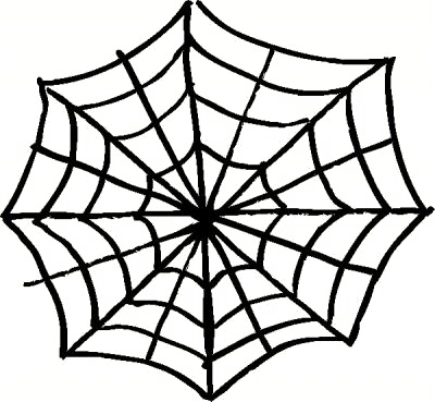 Halloween Spider Web Png Image Transparent Png Arts - Spider Web To Color (400x369), Png Download