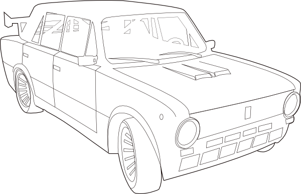 Lada Coloring Pages (600x387), Png Download