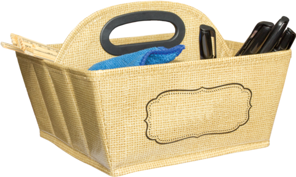 Burlap Storage Caddy - 28788 (580x580), Png Download