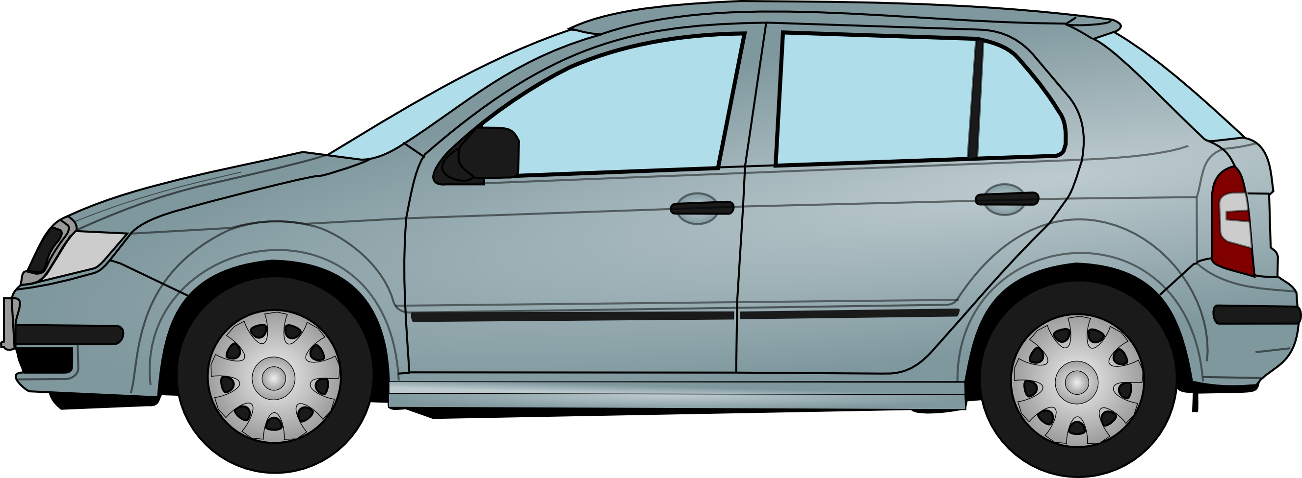 Car Profile Drawing At Getdrawings - Skoda Fabia Drawing (2654x976), Png Download