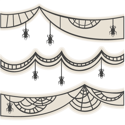 Spider Web Clipart Banner - Digital Scrapbooking (432x432), Png Download