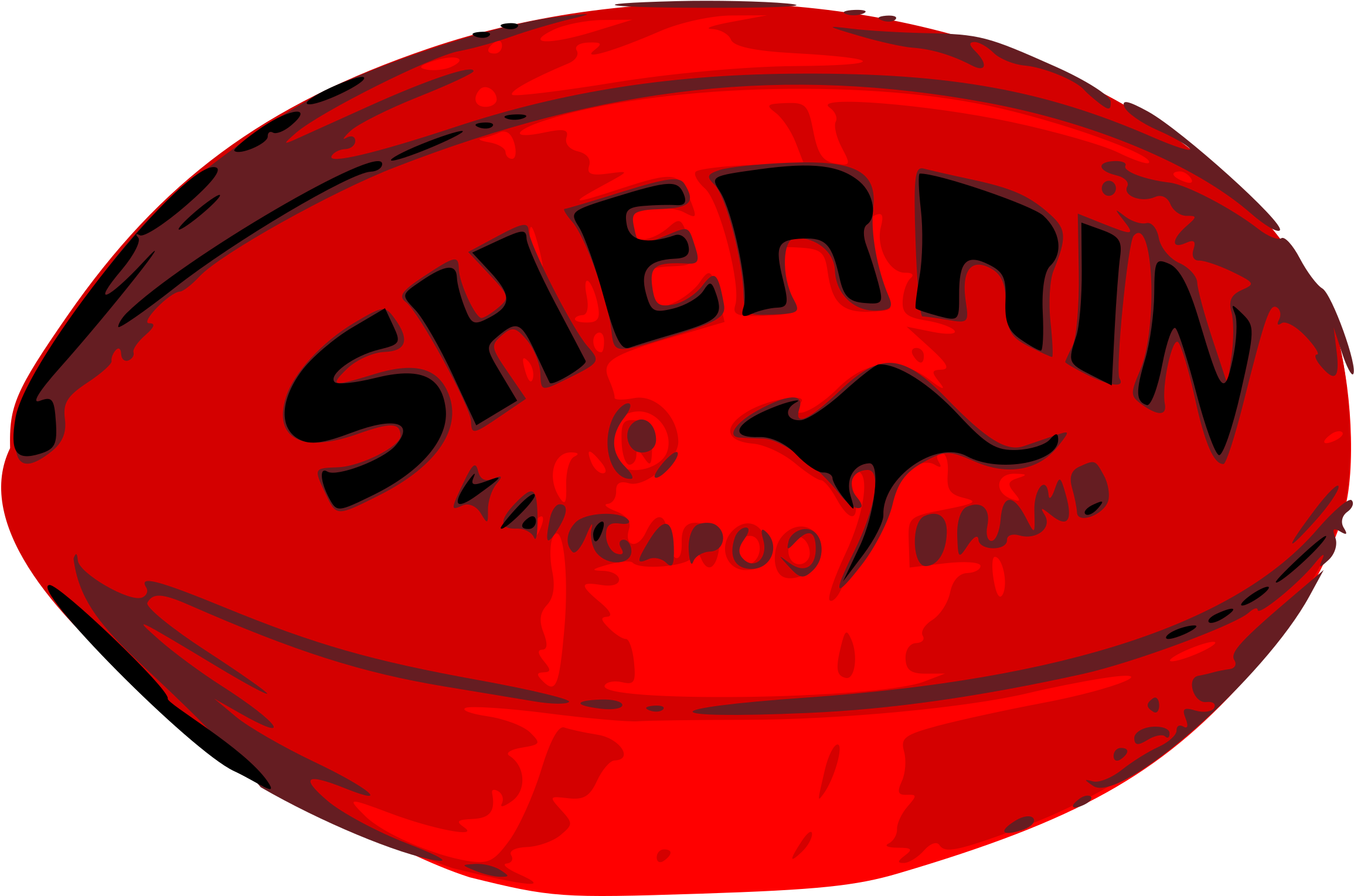 This Free Icons Png Design Of Red Football (2400x1598), Png Download