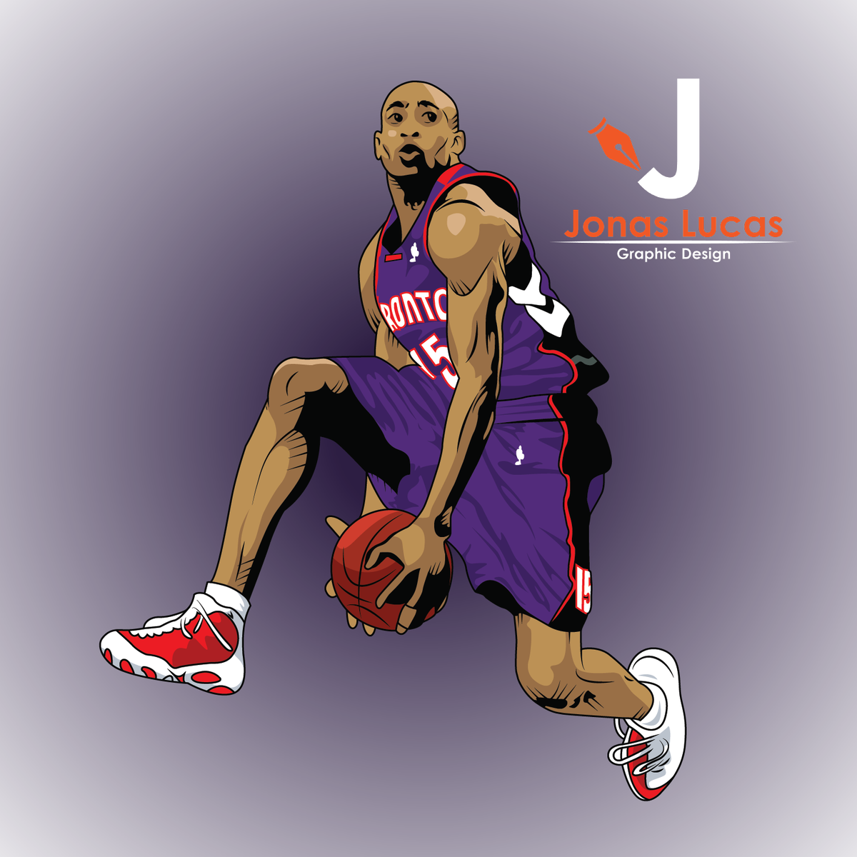 Vince Carter And Jonaski - T-shirt (1200x1200), Png Download