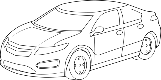 Clip Arts Related To - Car Black And White Clip Art (550x275), Png Download