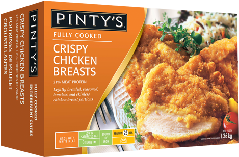 Pinty's Crispy Chicken Breast - Chicken (491x337), Png Download