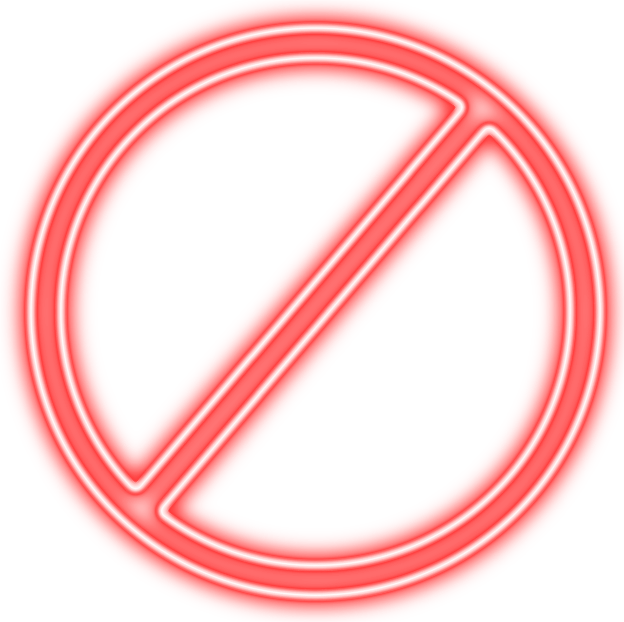 Prohibition Sign - Stop Sign Png (1280x1277), Png Download