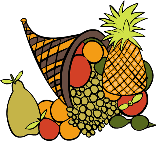 Orange Thanksgiving Baskets Clipart Jpg Library Download (600x630), Png Download