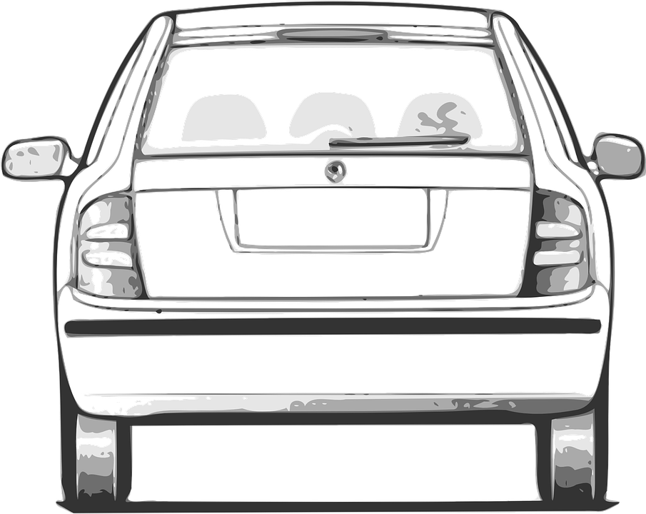 Free Download Back Of A Car Drawing Clipart Car Drawing - Car Drawing Back View (905x720), Png Download