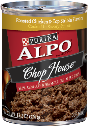 Alpo Chop House Roasted Chicken & Top Sirloin Flavors - Alpo Dog Food (325x456), Png Download