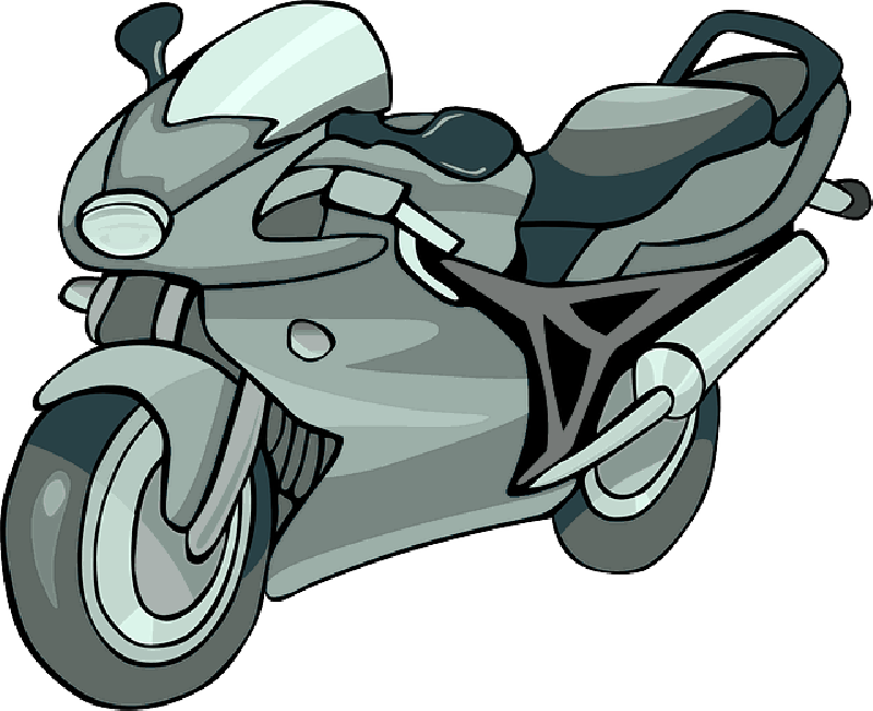 Mb Image/png - Blue Motorcycle Clip Art (800x651), Png Download