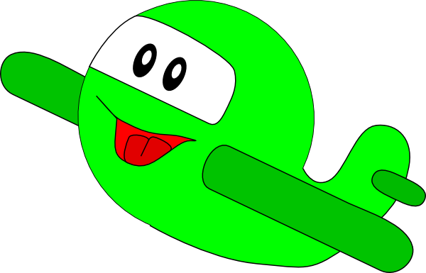 Airplane Clip Art - Green Airplane Clipart (600x385), Png Download
