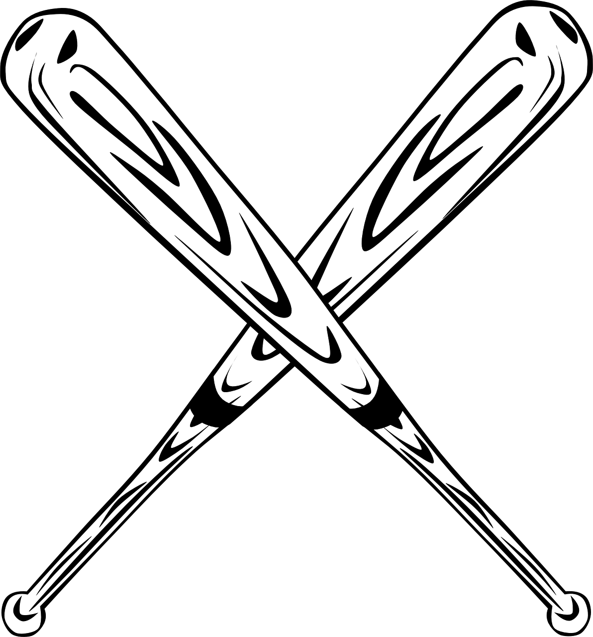 Baseball Bat Silhouette At Getdrawings - Baseball Bat Clipart (596x640), Png Download