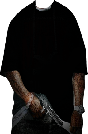 Hand Holding Gun Manip - Mail (287x438), Png Download