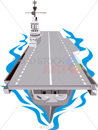 Stock Illustration Of Retro Cartoon Illustration Of - World War Two Aircraft Carrier Retro Greeting Card (340x450), Png Download