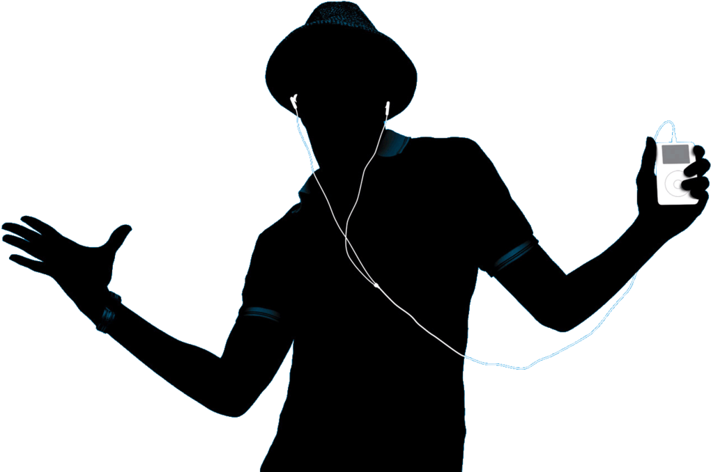 Listening To Music Art (1024x819), Png Download
