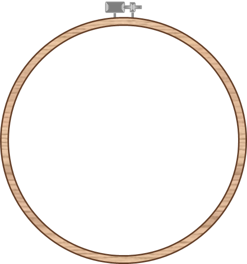 Embroidery Hoop Clipart - Circle (498x532), Png Download