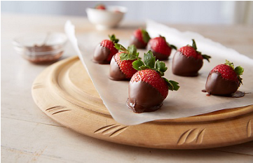 Candies & Snacks Recipes - Strawberry Dipped Into Chocolate (360x360), Png Download