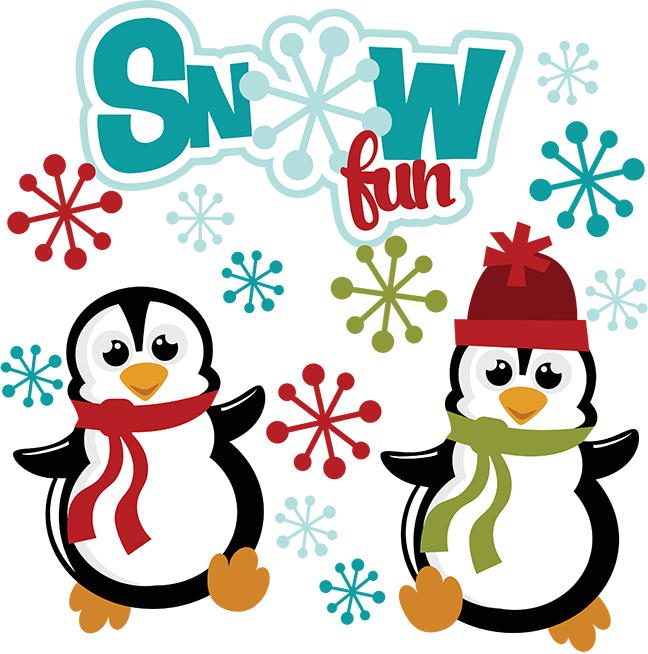 Snow Fun Svg Winter Svg Files Snow Svg Files Penguin - Snow Penguin Clip Art (648x654), Png Download