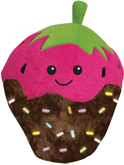 Dipped Strawberry Scented Embroidered Pillow - Pillow (550x550), Png Download