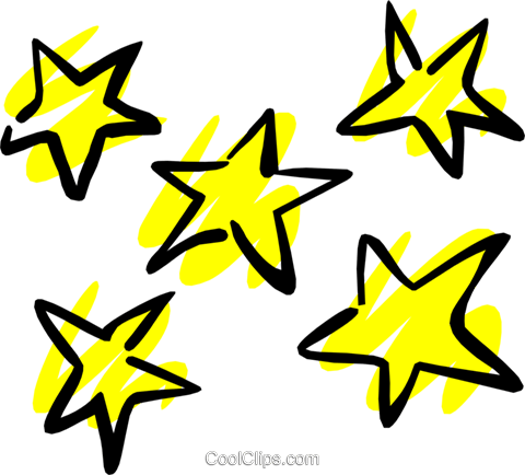 Estrelas Livre De Direitos Vetores Clip Art Ilustração - Gold Star (480x434), Png Download