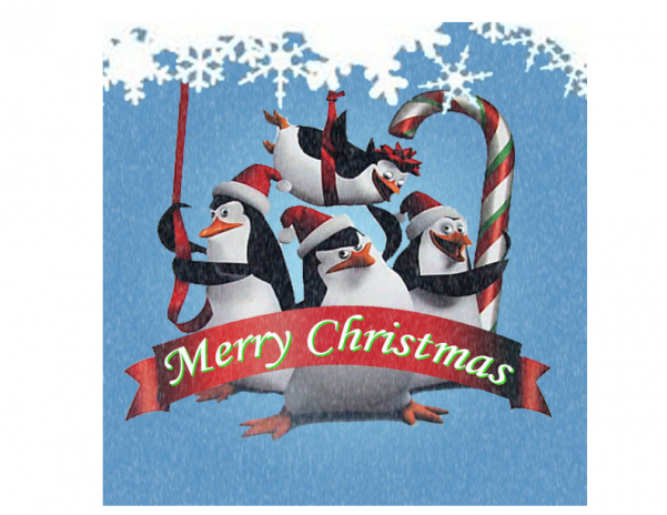 Penguins Of Madagascar Christmas (600x600), Png Download